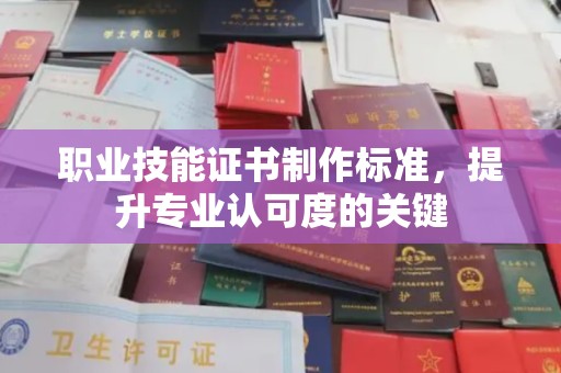 吴忠职业技能证书制作标准，提升专业认可度的关键